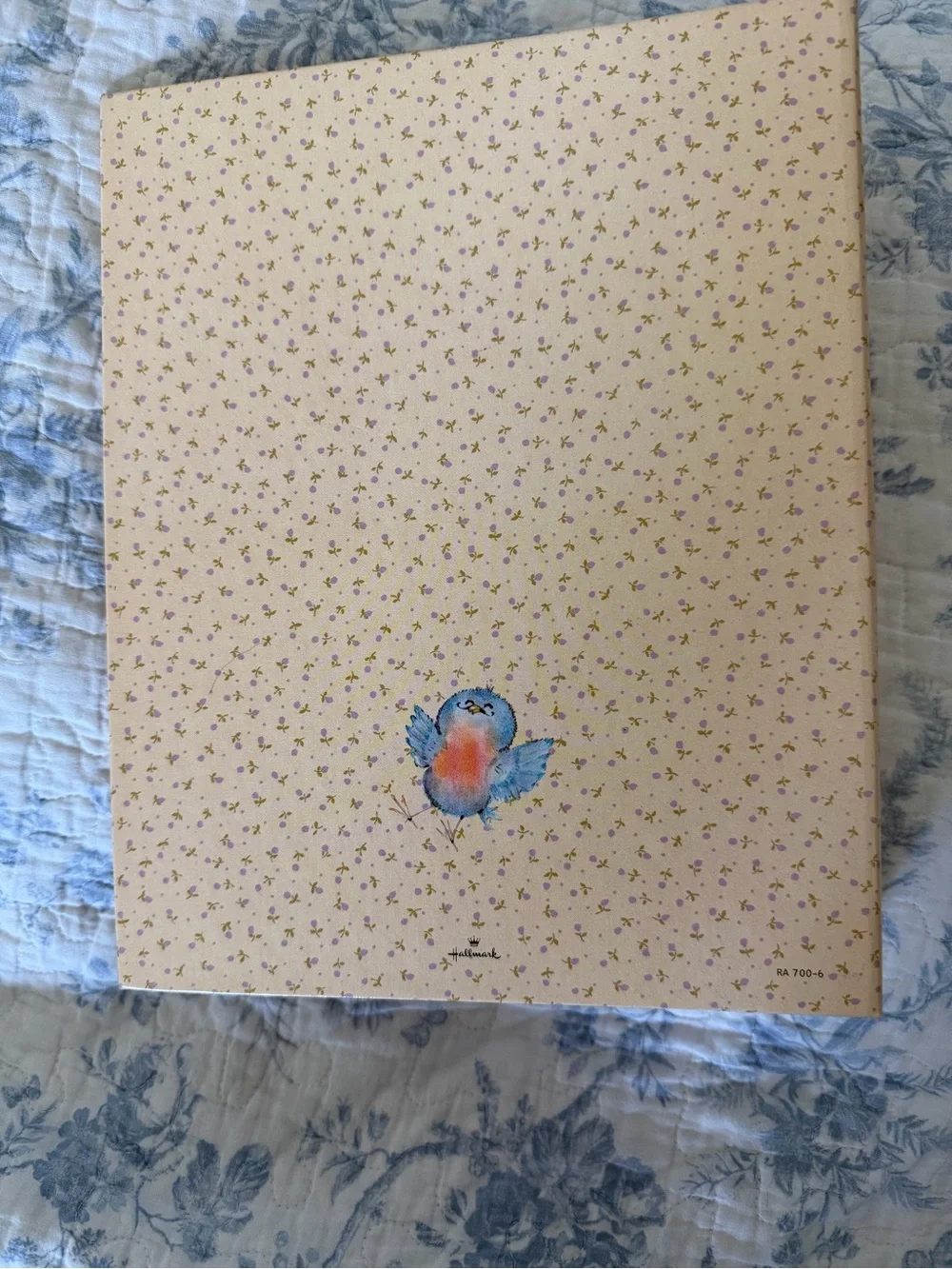 Hallmark Vintage Greeting Card Organizer Binder with Colorful Bird Illustration